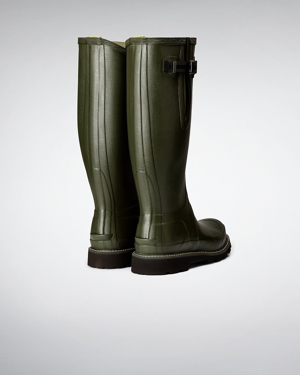 Galochas Altas Hunter Homem Verde Escuro Oliva - Balmoral Side Adjustable - 71SMNHWPL
